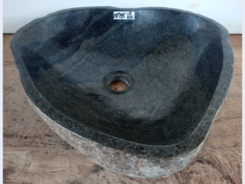 Badkamer wasbak laag van riviersteen MP195 (45x41cm)