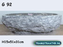 Waskom ovaal grijs/wit G92 (51x31cm)