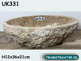 Smalle ovale fontein wc meerkleurig UK331 (36x21cm)