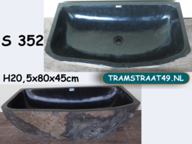 Stenen keuken inbouw wasbak S352 (80x45cm)