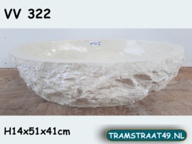 Lavabo beige/wit marmer VV322 (51x41cm)