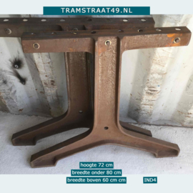 Industrieel tafel onderstel 72cm hoog - twee tafelpoten