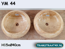 Twee waskommen uit dezelfde steen onyx YM44