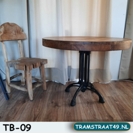 Rond tafelblad teakhout Diameter 80/100/120/140 en 160 cm