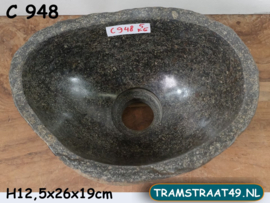 Toilet pompbak natuursteen C948 (26x19cm)