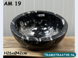 Wastafel van ammoniet fossiel AM19 (Ø42cm)