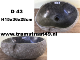 Natuursteen wastafel D43 (36x28cm)