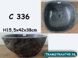 Natuursteen wastafel C336 (42x38cm)