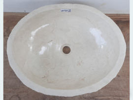Lavabo beige/wit marmer VV322 (51x41cm)