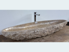 Kleurige trog wastafel riviersteen OK156 (116x38cm)