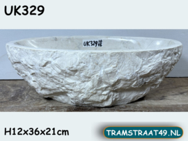 Smalle ovale fontein wc wit/beige UK329 (36x21cm)