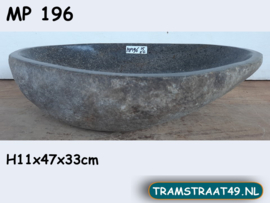 Lage wasbak riviersteen MP196 (47x33cm)