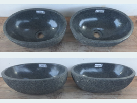 Dubbele waskom uit dezelfde steen klein VV537 (36x26cm)
