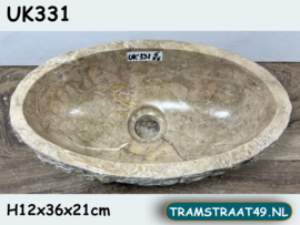 Smalle ovale fontein wc meerkleurig UK331 (36x21cm)