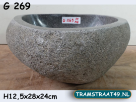 Pompbak toilet riviersteen G269 (28x24cm)