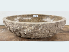 Kleurige pompbak natuursteen IC61 (51x40cm)