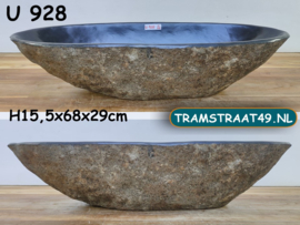 Natuursteen wasbak trog U928  (68x29cm)