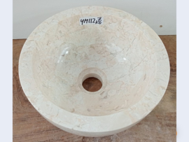 Ronde fontein toilet riviersteen beige/wit YM112 (H12xØ25 cm)