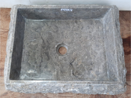 Vierkante wasbak marmer grijs AG45 (50x40cm)