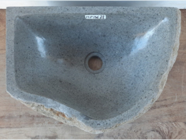 Driehoek wastafel riviersteen MP136