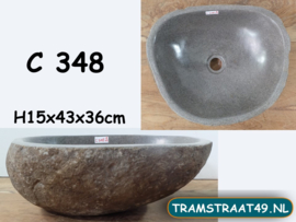 Grijze wasbak middel C348 (43x36cm)