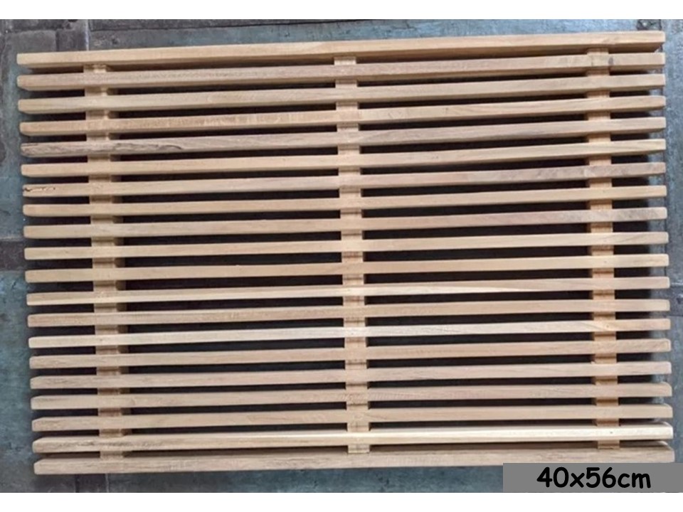 Houten badmat teakhout klein (40x56cm)