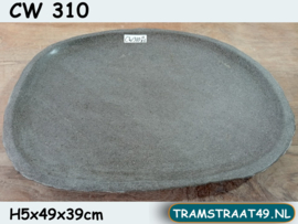 Tuinschaal / vogelbad van riviersteen CW310 (49x39cm)