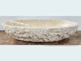 Beige / wit waskom badkamer riviersteen IC05 (71x37cm)