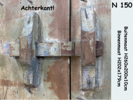 Hoge grote deur / poort teak hout N150