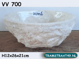 Fontein toilet van marmer wit/beige VV700 (26x21cm)