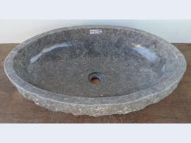 Badkamer waskom marmer grijs / wit TT112 (61x41cm)
