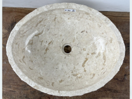 Beige / wit waskom marmer breed IC30