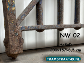 Hekwerk ijzeren 200 cm hoog NW02