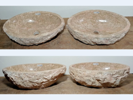 Set badkamer waskom marmer TT127 (51x36cm)