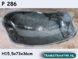 Lange wastafel natuursteen P286 (73x36cm)