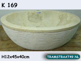 Wastafel marmer met kraangat K169