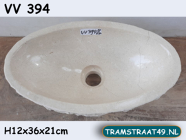 Fontein toilet wit/beige ovaal VV394 (36x21cm)