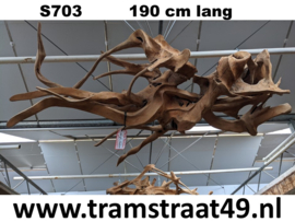 Teak root hanging sculpture