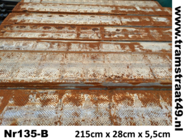 Metalen legplank 215cm B-kwaliteit