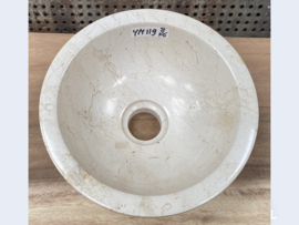 Ronde fontein toilet marmer wit / beige YM119 (Ø25cm)