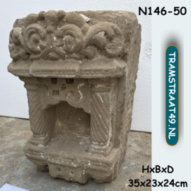 Tempel steen waxinehouder N146-50