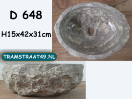 Waskom grijs / wit middel D468 (42x31cm)