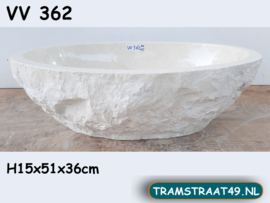 Wit / beige opzet wastafel VV362 (51x36cm)