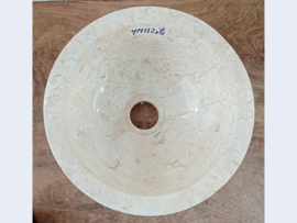 Ronde fontein toilet riviersteen beige/wit YM112 (H12xØ25 cm)