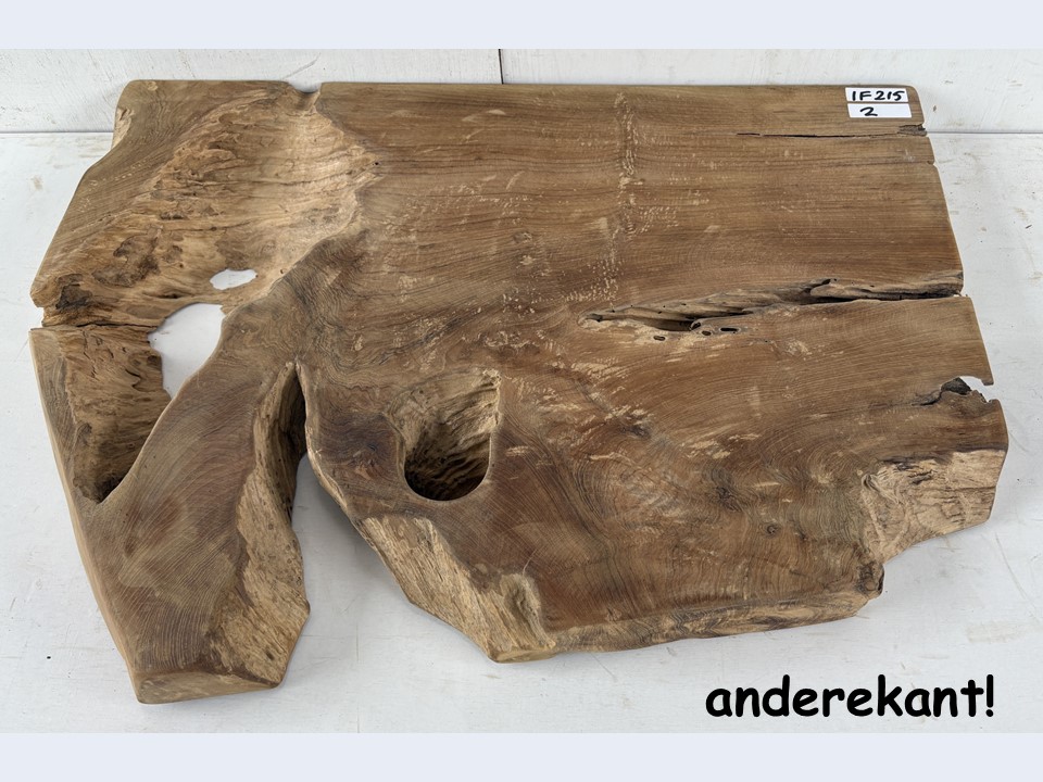 Teak wortel voor lavabo opzet plank IF215 (70x54cm)