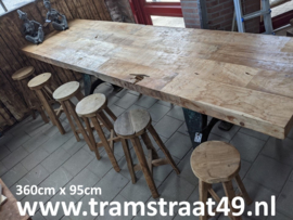 Bartafel teakhout 360cm