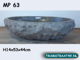Badkamer wasbak uit rots riviersteen MP63