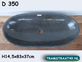 Lange wastafel riviersteen D350 (83x37cm)