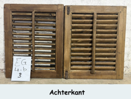 Antieke louvre luiken EG4B-3 (set van 2 luiken)