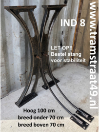 Hoge tafelpoot set 100cm - per 2